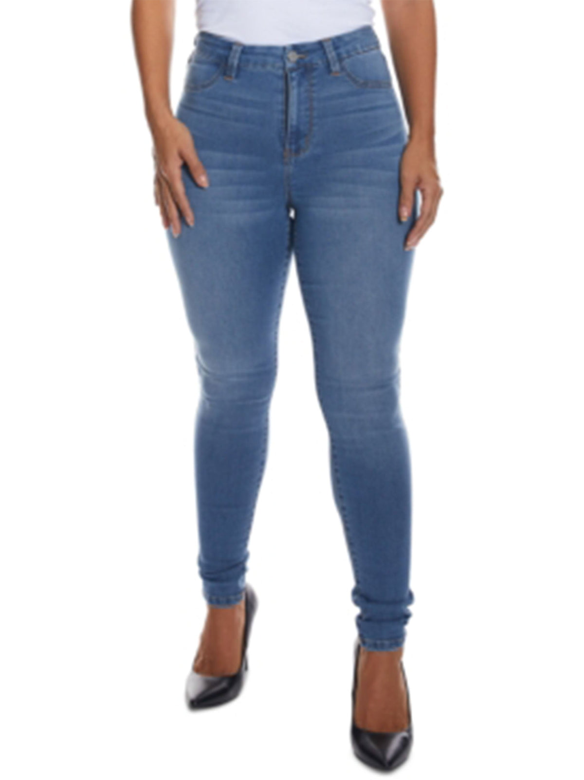 Image for Women's Washed Skinny Jeans,Blue