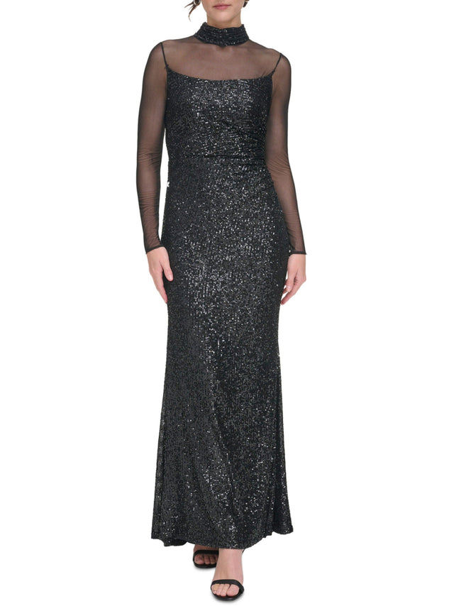 Image for Women's Sequined Dress,Black