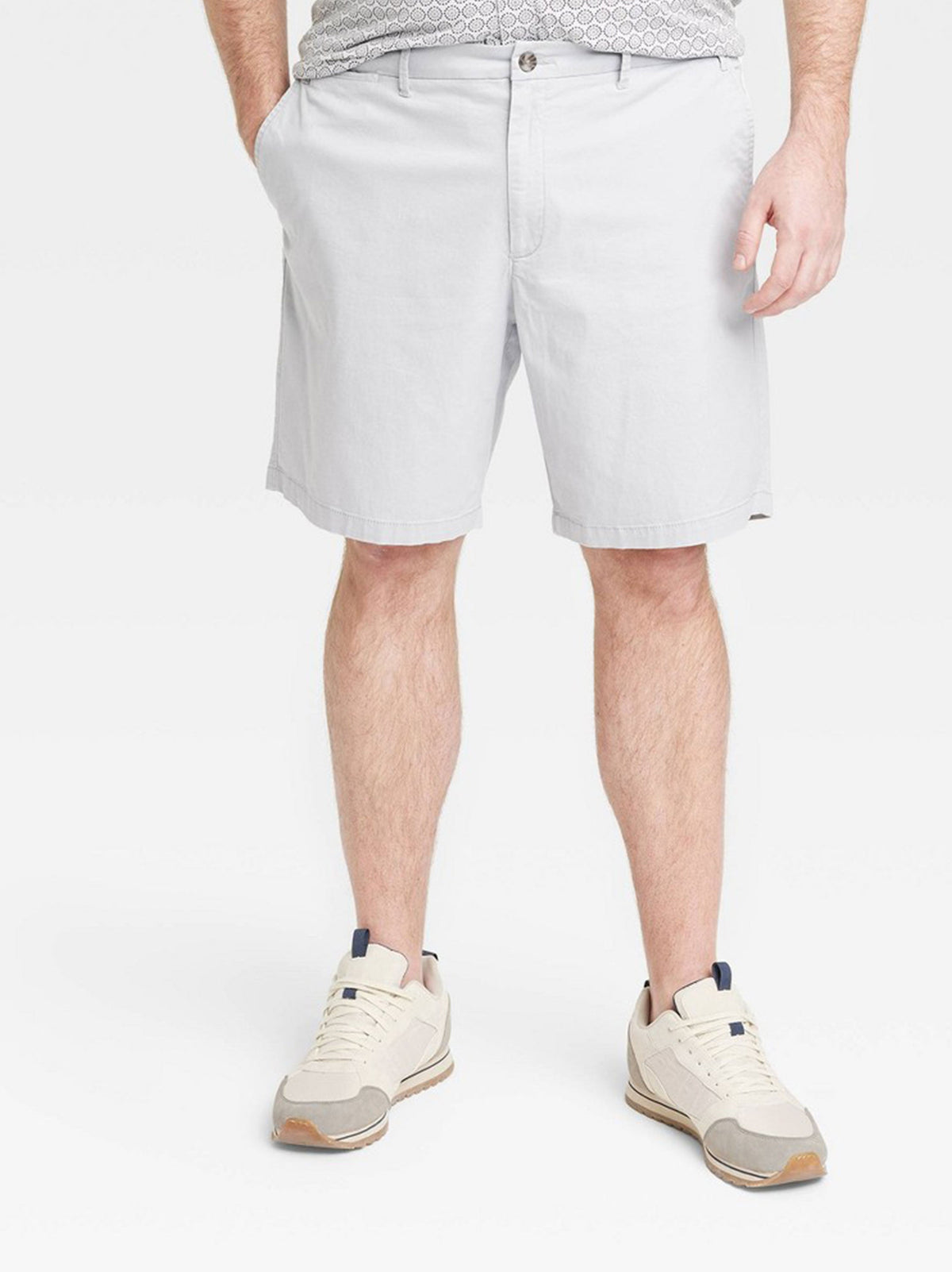 Image for Men's Plain Chino Shorts,Grey
