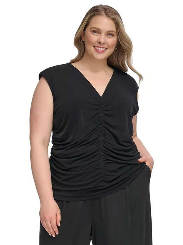 Image for Women's Ruched Top,Black