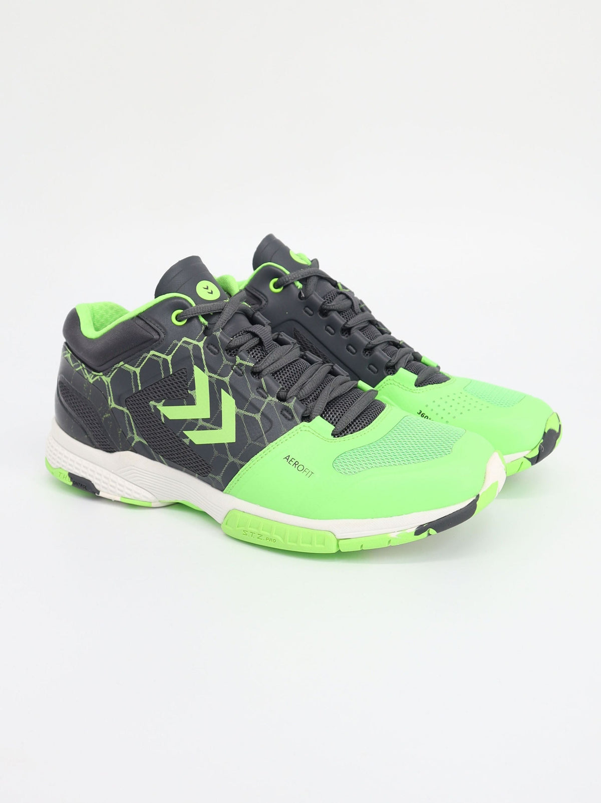 Image for Men's Brand Logo Printed Running Shoes,Green/Grey