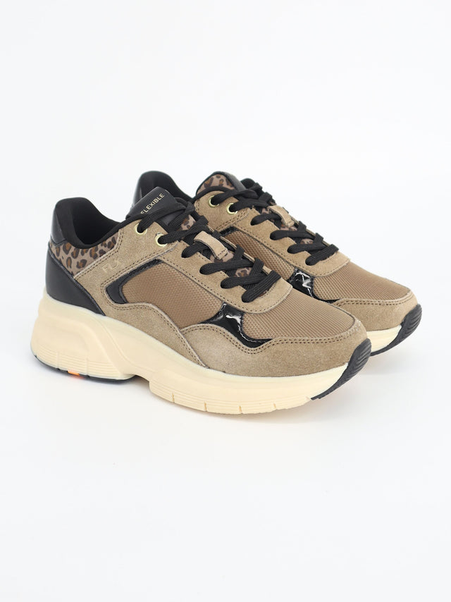 Image for Women's Printed Sneakers,Beige
