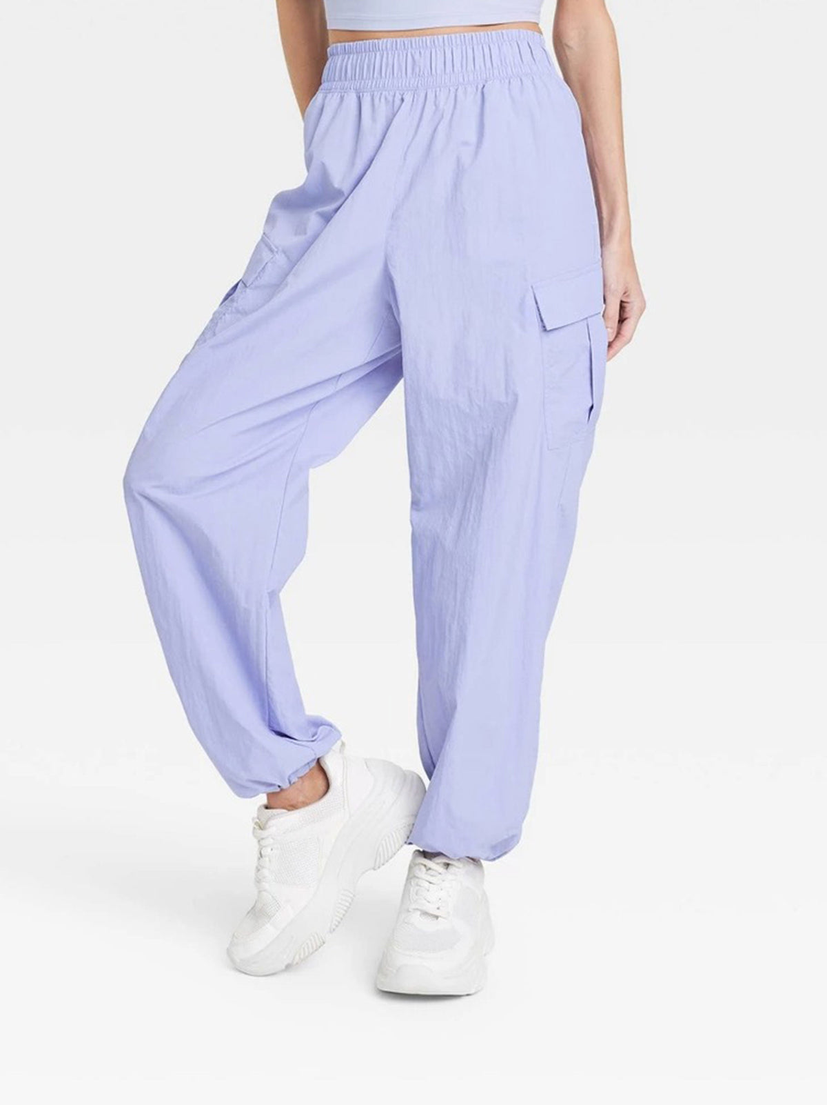 Image for Women's Cargo Parachute Pants,Lilac