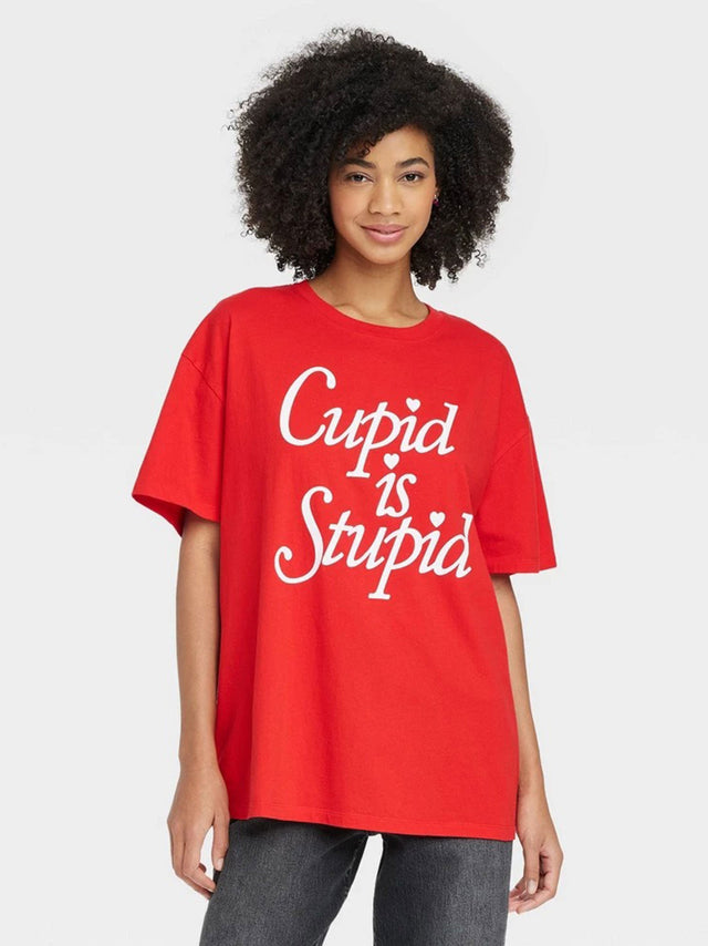 Image for Women's Printed T-Shirt,Red