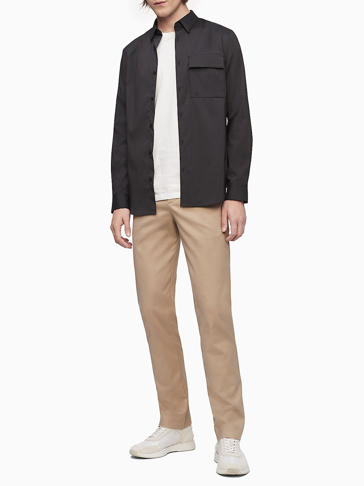 Image for Men's Plain Chino Pants,Beige
