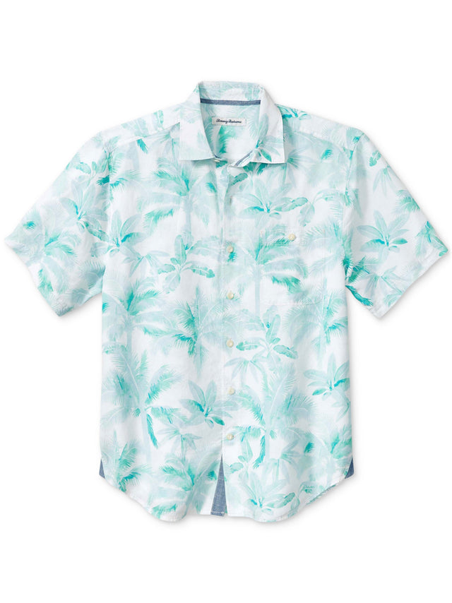 Image for Men's Palm Printed Buttons Down Shirt,Light Blue