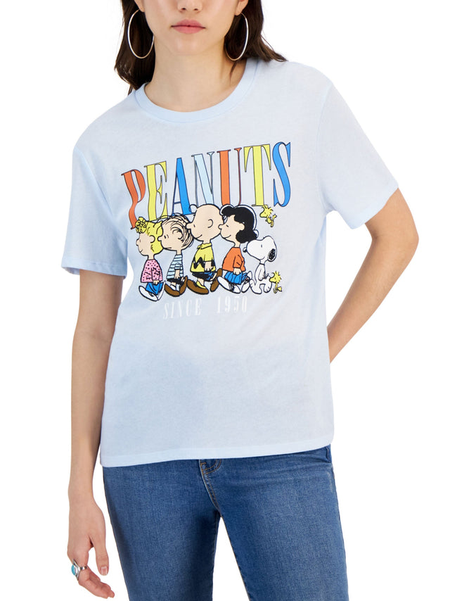 Image for Women's Graphic Printed T-Shirt,Light Blue