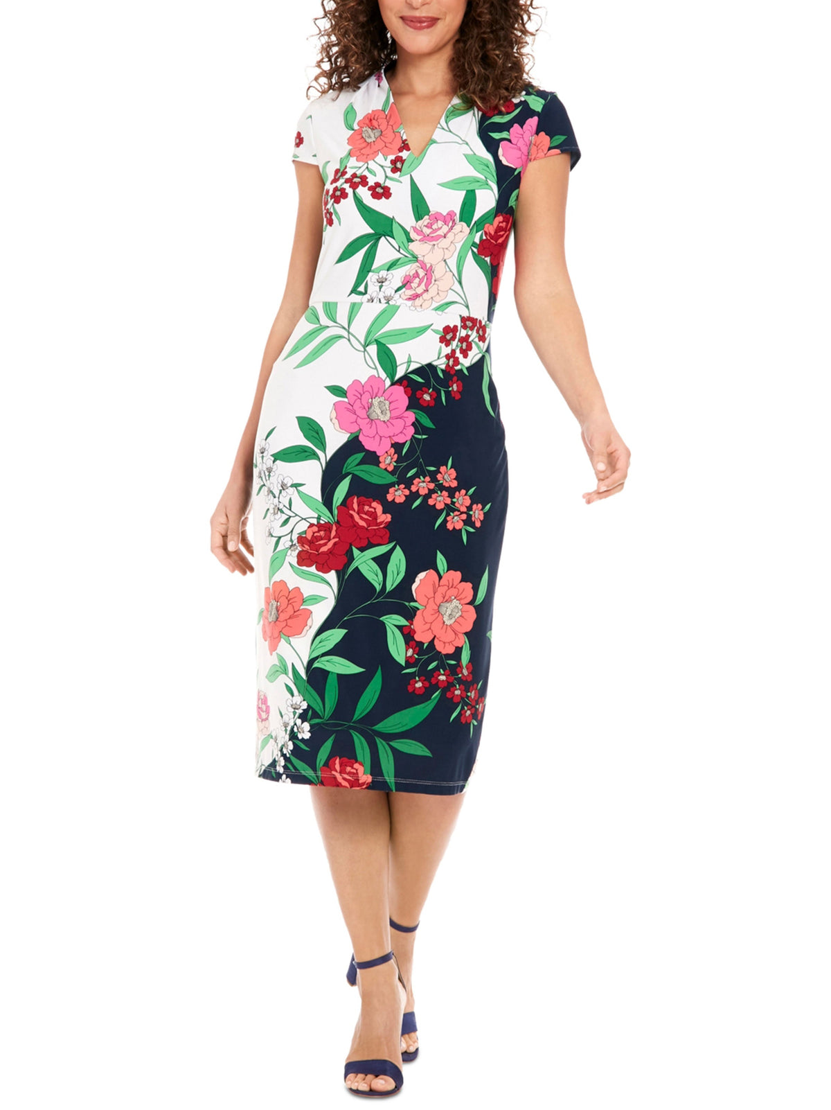 Image for Women's Floral Printed Sheath Dress,Multi