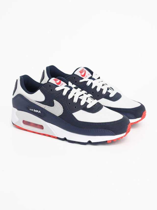 Image for Men's Brand Logo Patched Sneakers,Navy/White
