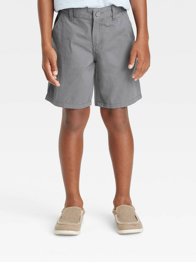 Image for Kids Boy's Plain Chino Shorts,Grey