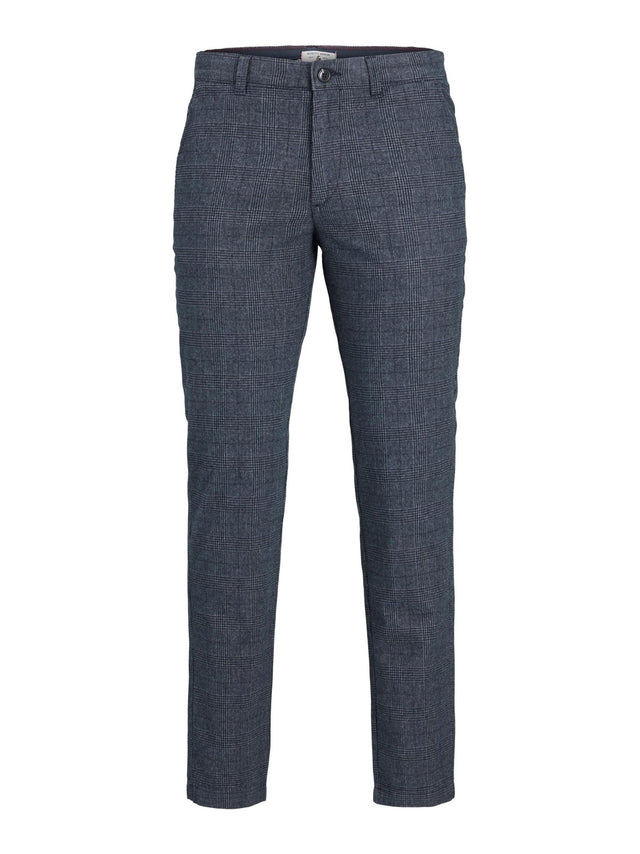 Image for Men's Plaid Chino Pants,Navy