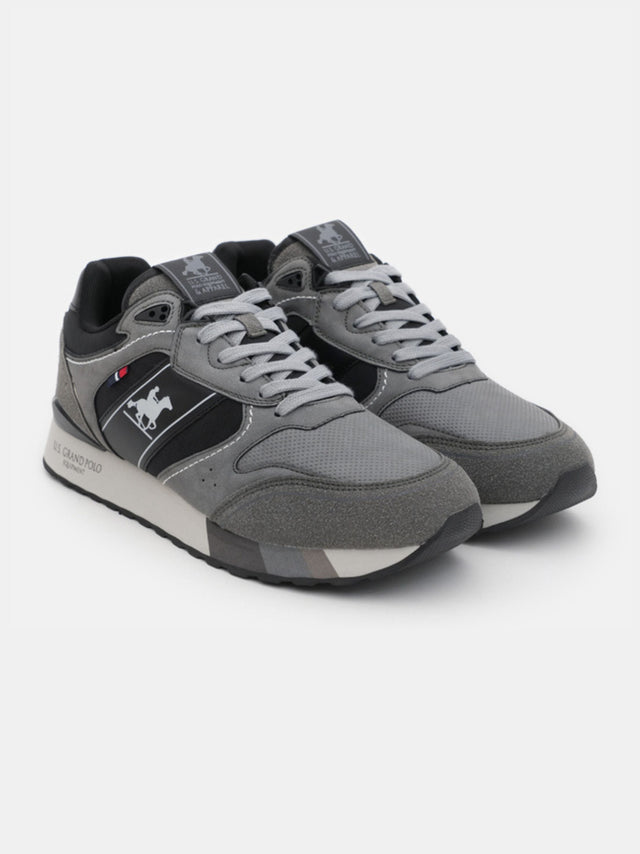 Image for Men's Brand Logo Printed Sneakers,Grey