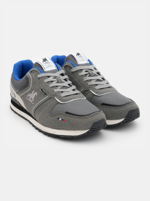 Image for Men's Brand Logo Embroidered Sneakers,Grey