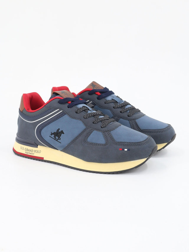 Image for Men's Brand Logo Embroidered Sneakers,Navy