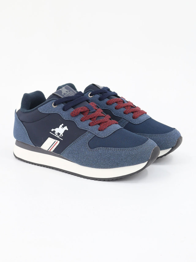 Image for Men's Brand Logo Printed Sneakers,Navy