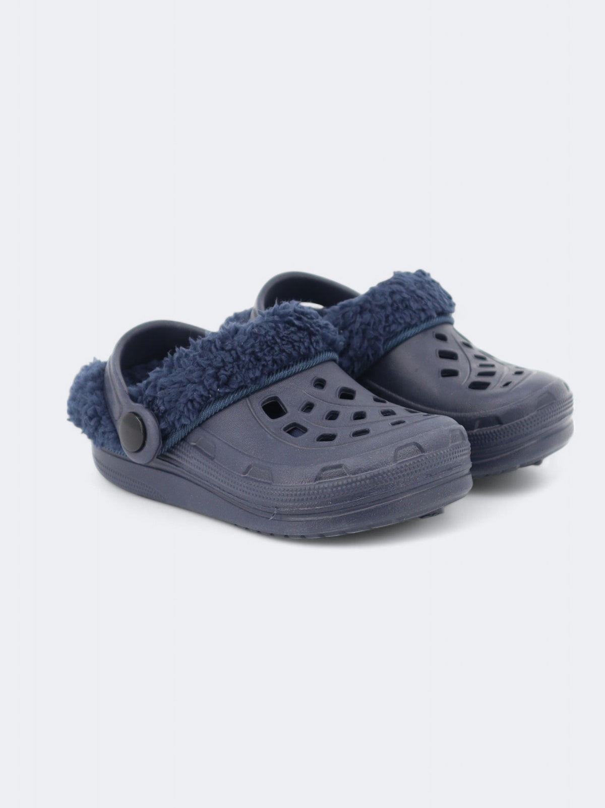 Image for Kids Boy's Faux Fur Slippers,Navy