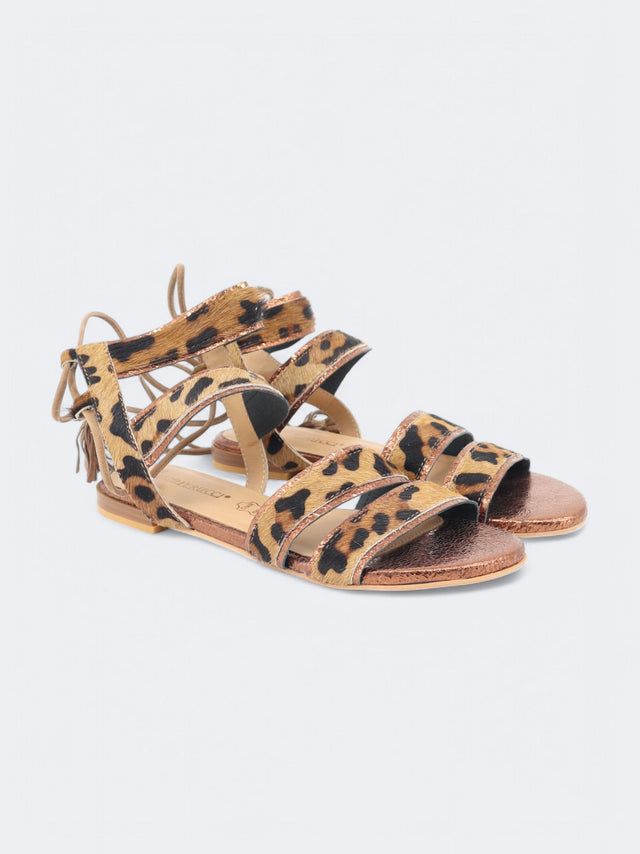Image for Women's Printed Sandals,Beige Black