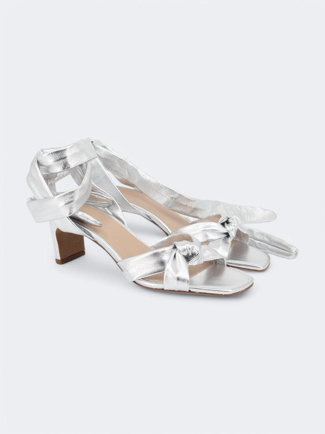 Image for Women's Strappy High Heeled Shoes,Silver