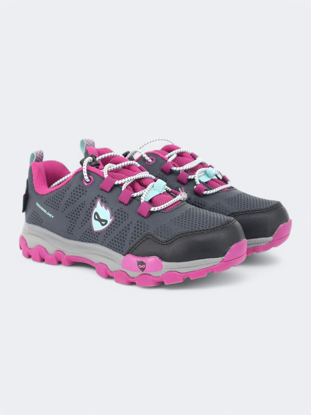 Image for Kids Girl's Printed Hiking Shoes,Grey