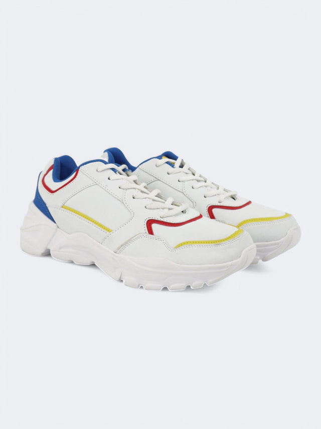 Image for Men's Textured Sneakers,White
