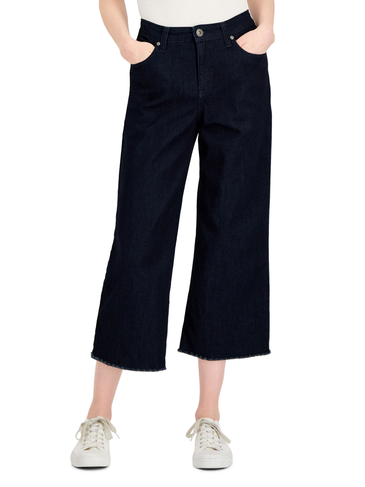 Image for Women's Plain Cropped Jeans,Navy