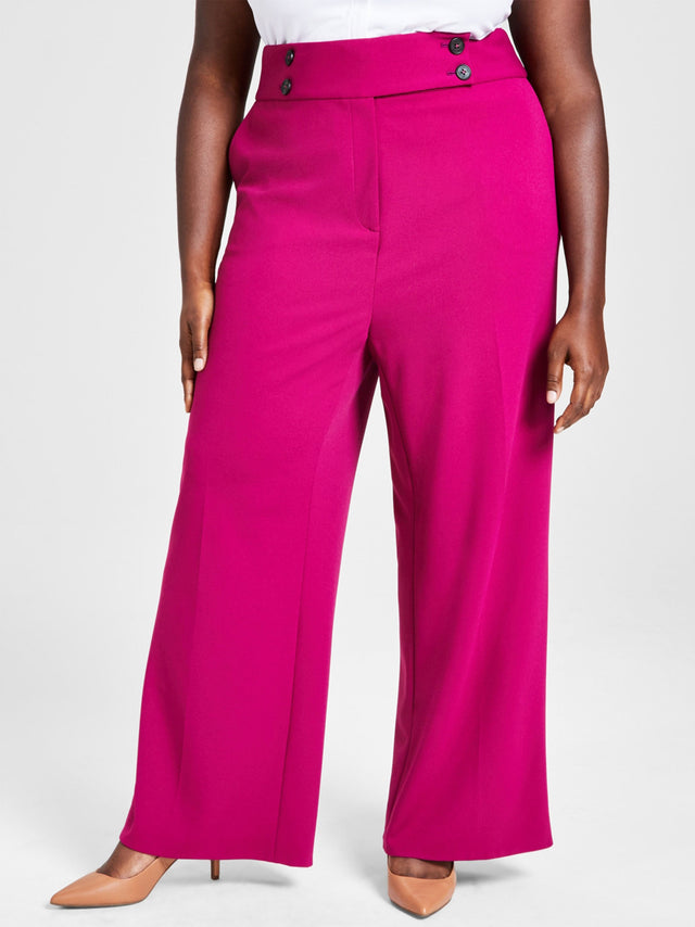 Image for Women's Plain Crepe Pants,Pink