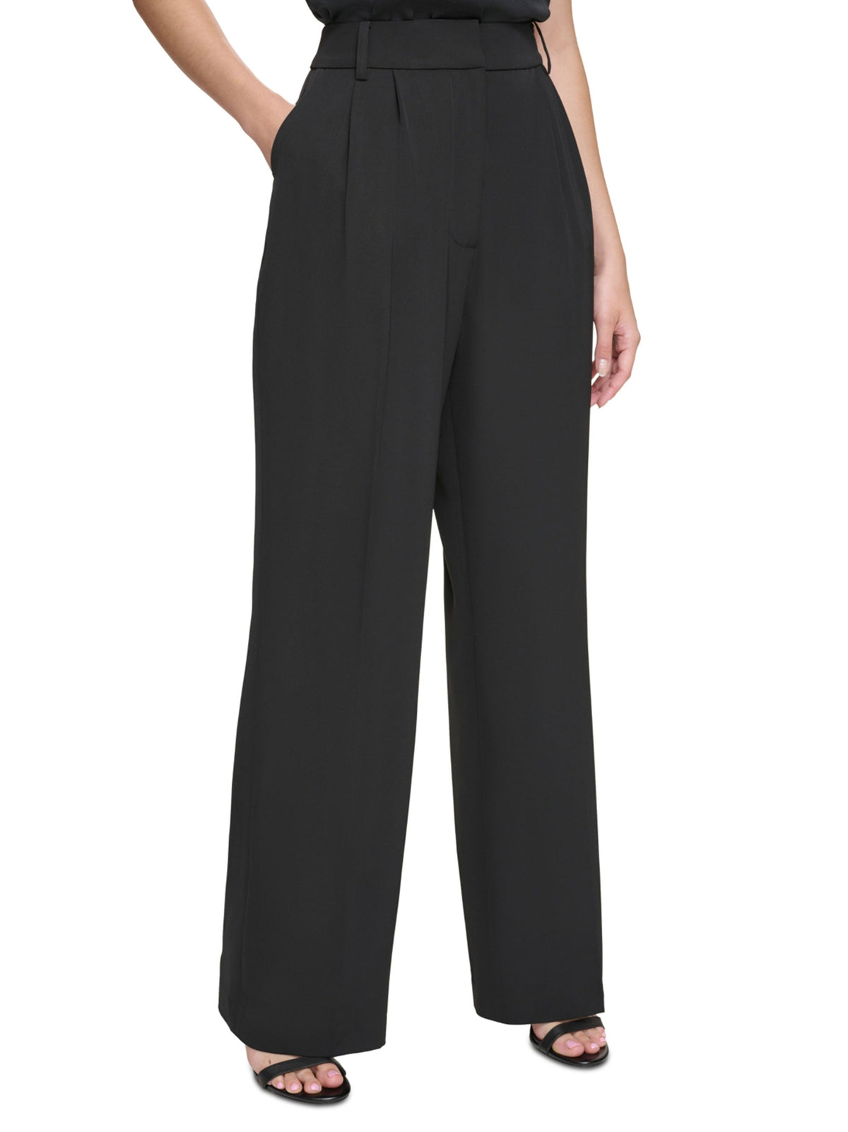 Image for Women's Pleated Pants,Black