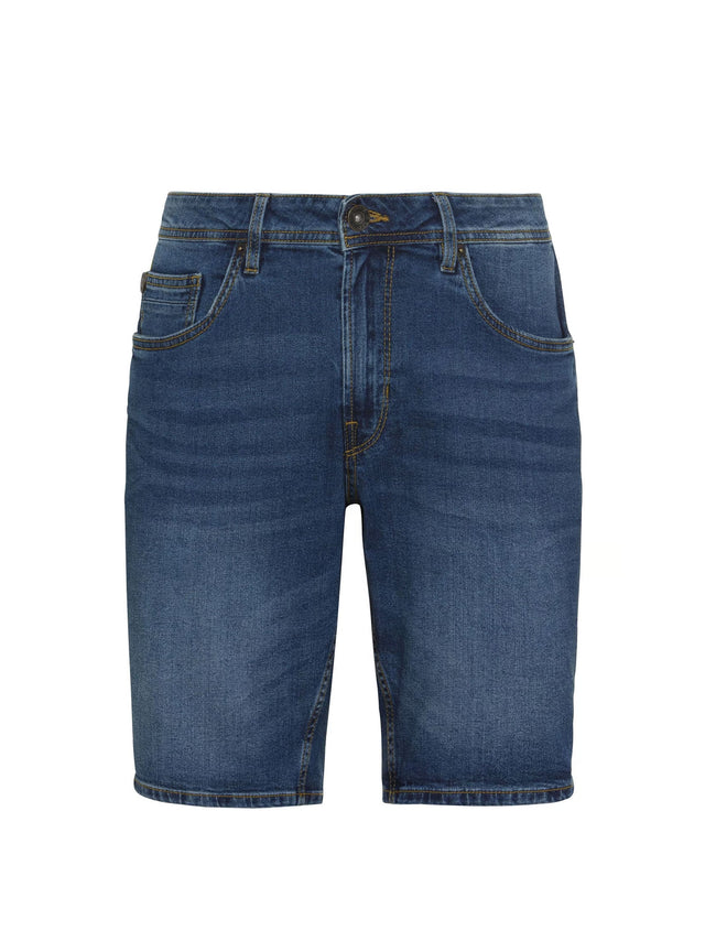 Image for Men's Washed Denim Shorts,Blue