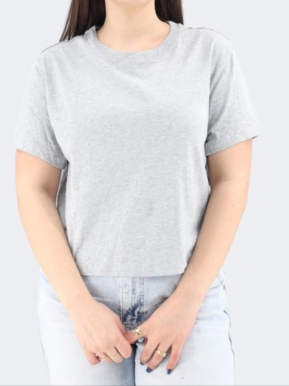 Image for Women's Plain T-Shirt,Grey