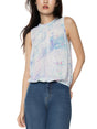 Image for Women's Printed Shirred Top,Multi