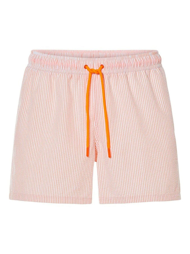 Image for Men's Striped Trunks,Orange/White