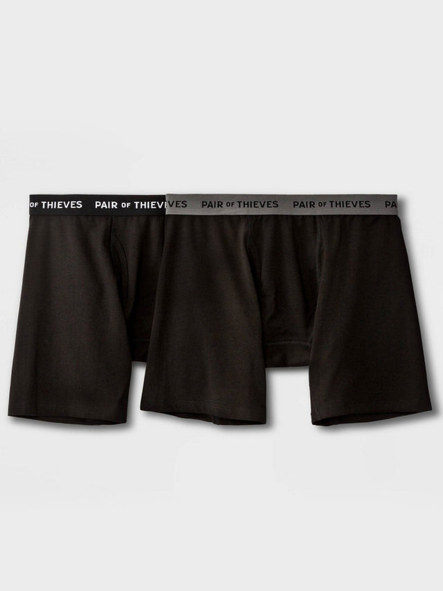 Image for Men's 2 Pcs Plain Boxers Set,Black