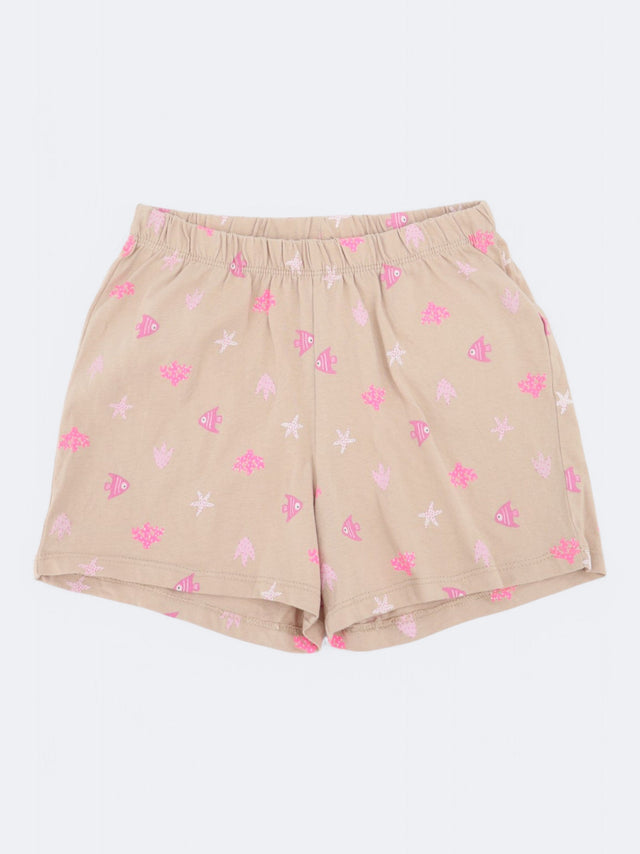 Image for Kids Girl's Printed Shorts,Light Brown