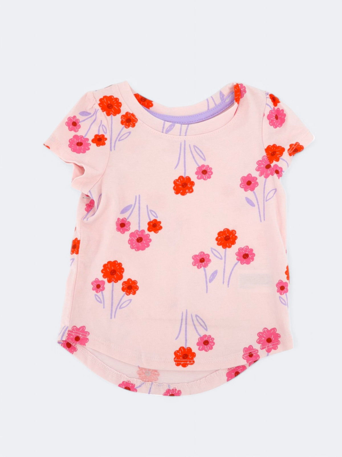 Image for Kids Girl's Floral Printed T-Shirt,Light Pink