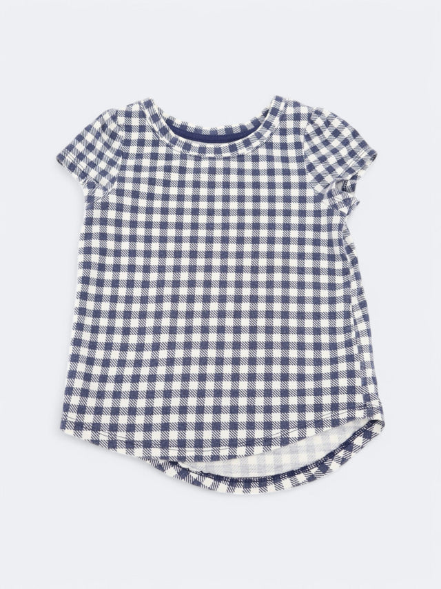 Image for Kids Girl's Plaid Top,Blue/White