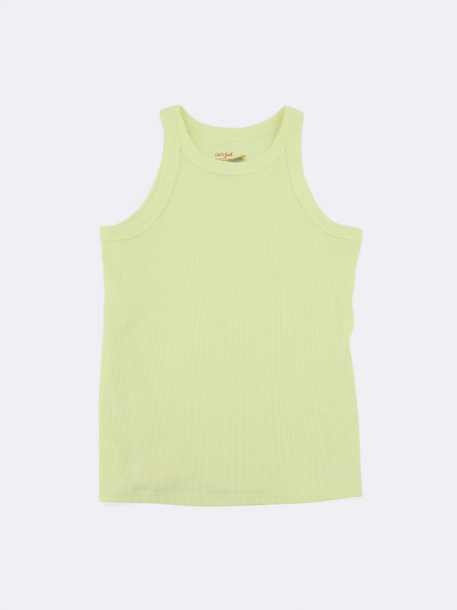Image for Kids Girl's Ribbed Tank Top,Yellow