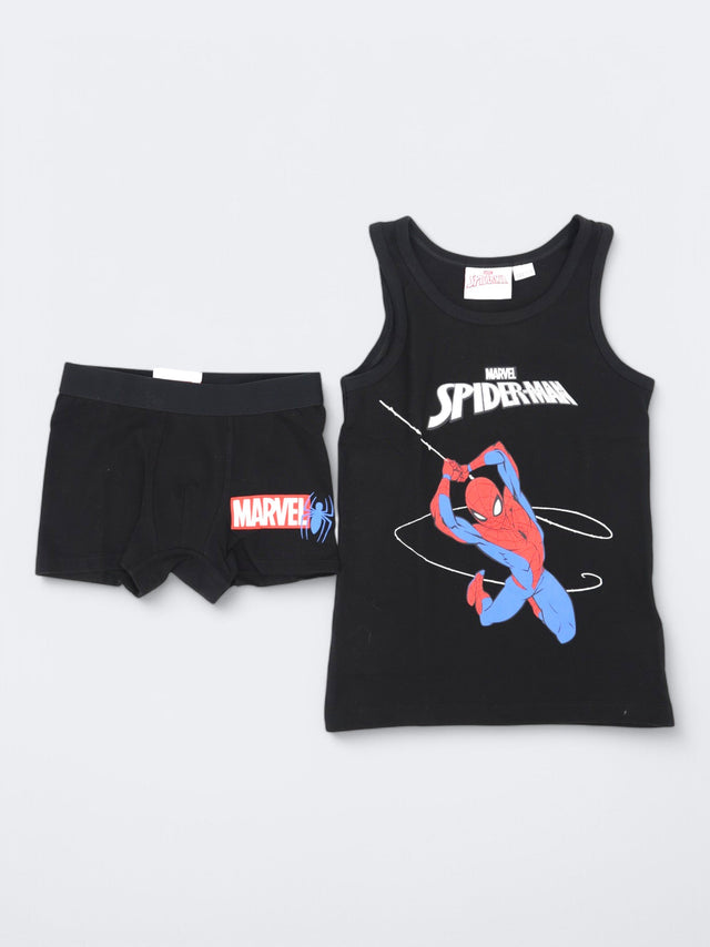 Image for Kids Boy's 2 Pcs Tank Top & Boxer Set,Black