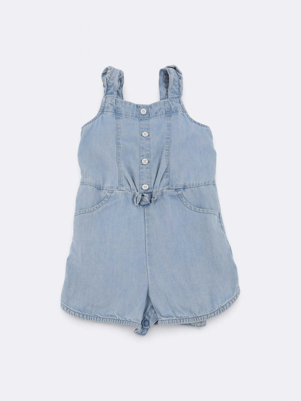 Image for Kids Girl's Textured Jumpsuit,Light Blue