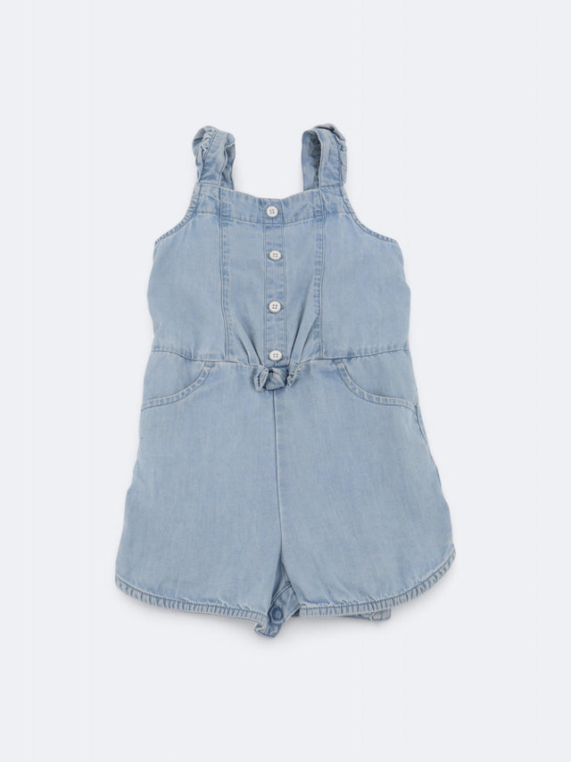 Image for Kids Girl's Textured Jumpsuit,Light Blue