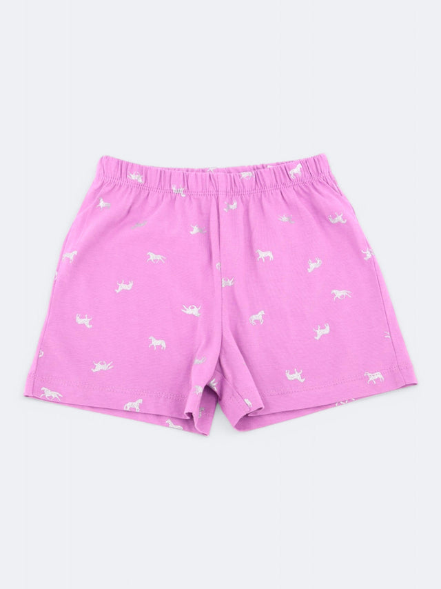 Image for Kids Girl's Printed Shorts,Purple