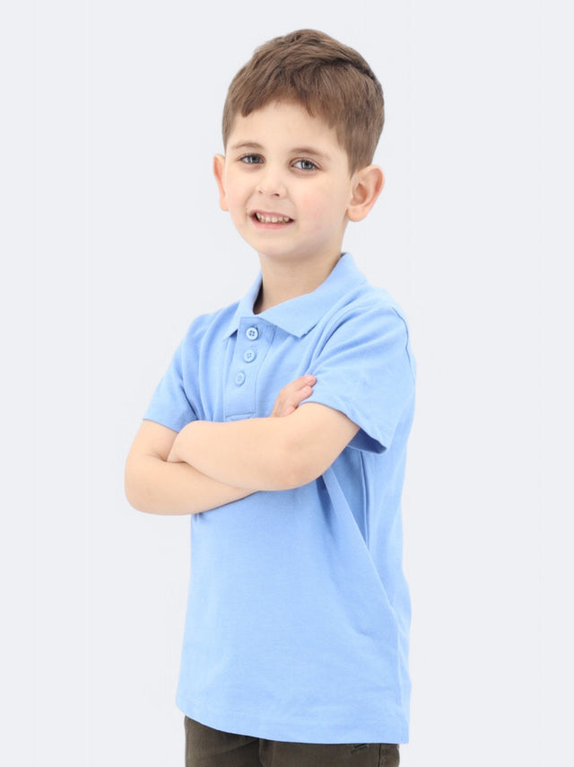 Image for Kids Boy's Plain Polo T-Shirt,Blue