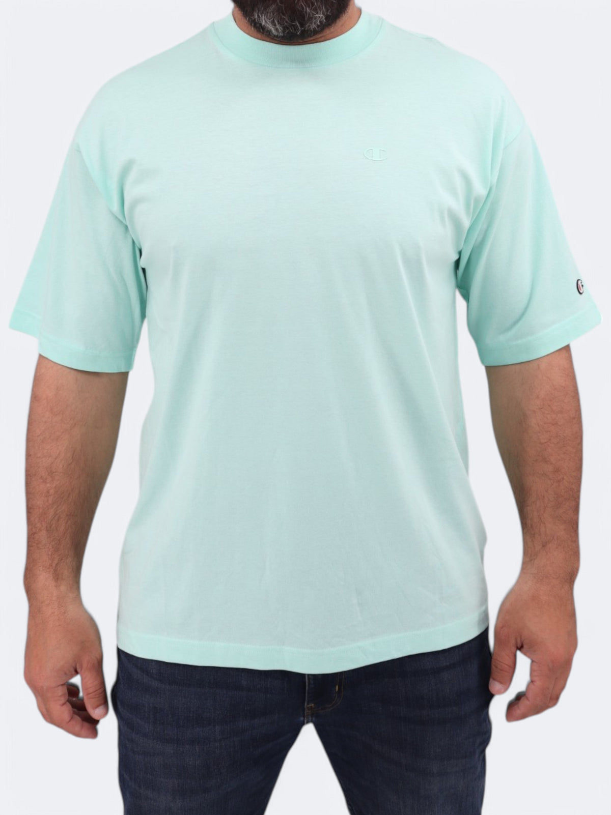 Image for Men's Brand Logo Printed T-Shirt,Mint Blue