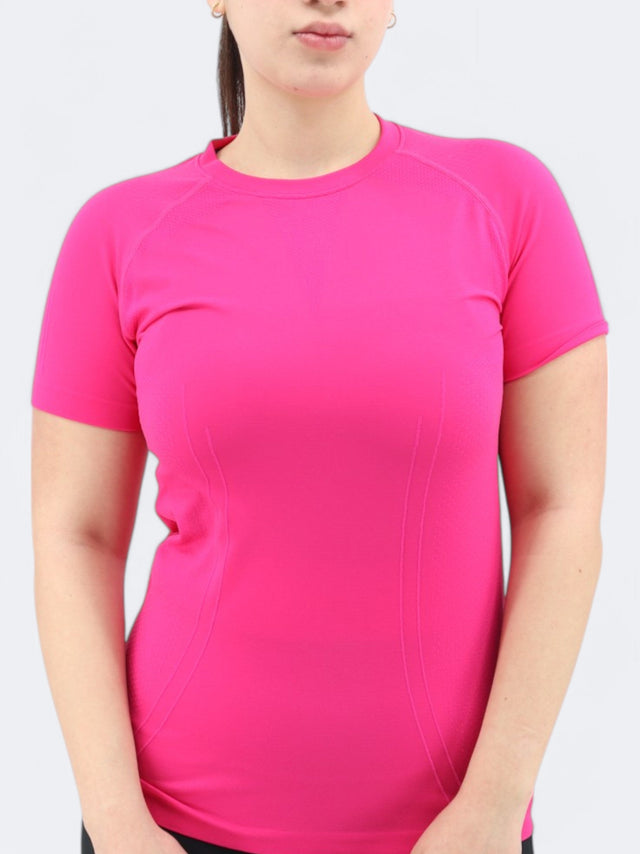 Image for Women's Textured Sports T-Shirt,Pink