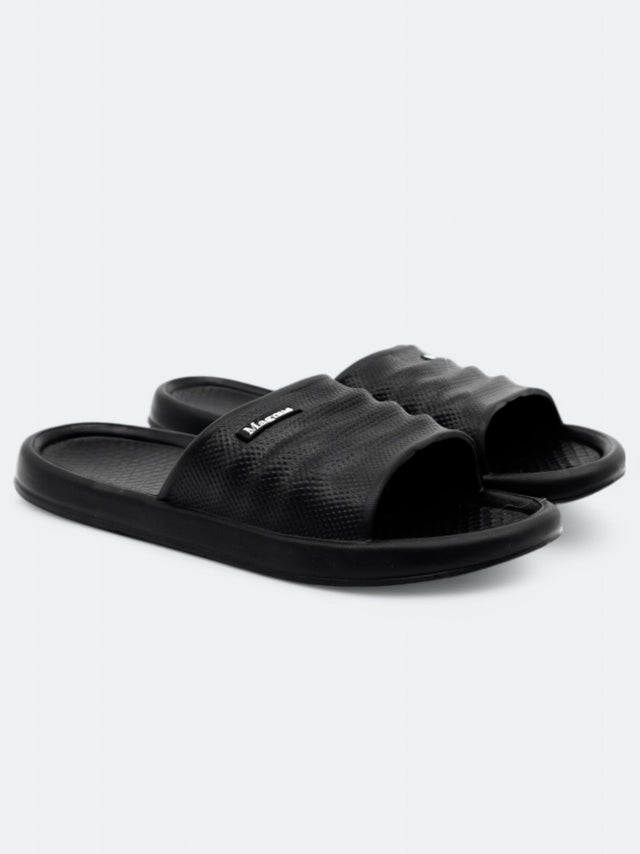 Image for Men's Plain Slippers,Black