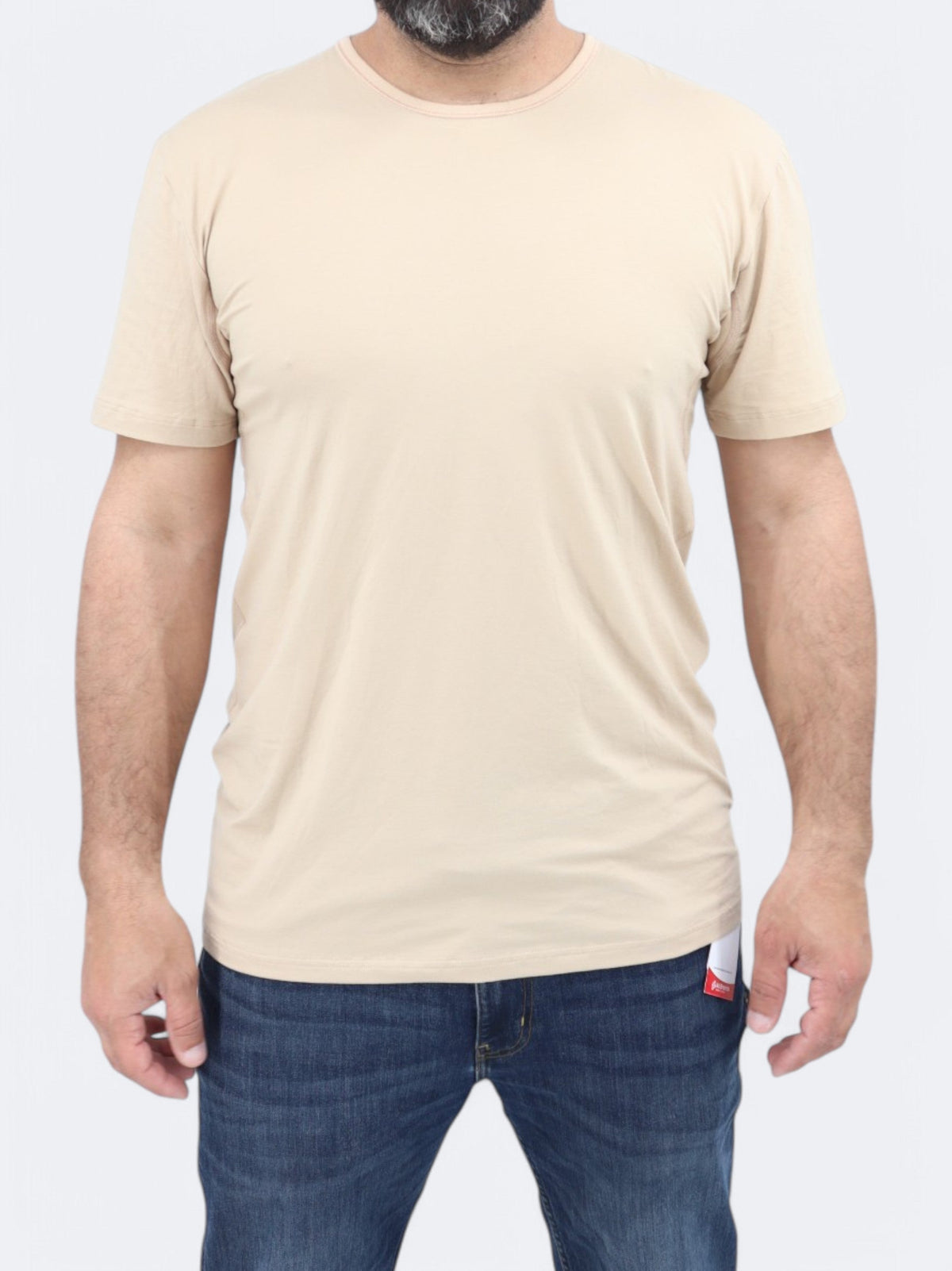 Image for Men's Plain Sports T-Shirt,Beige