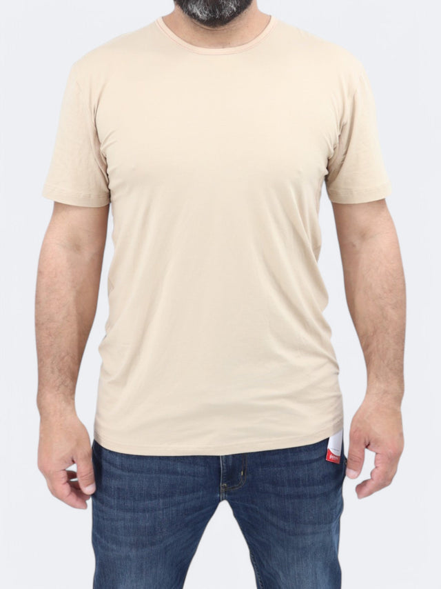 Image for Men's Plain Sports T-Shirt,Beige