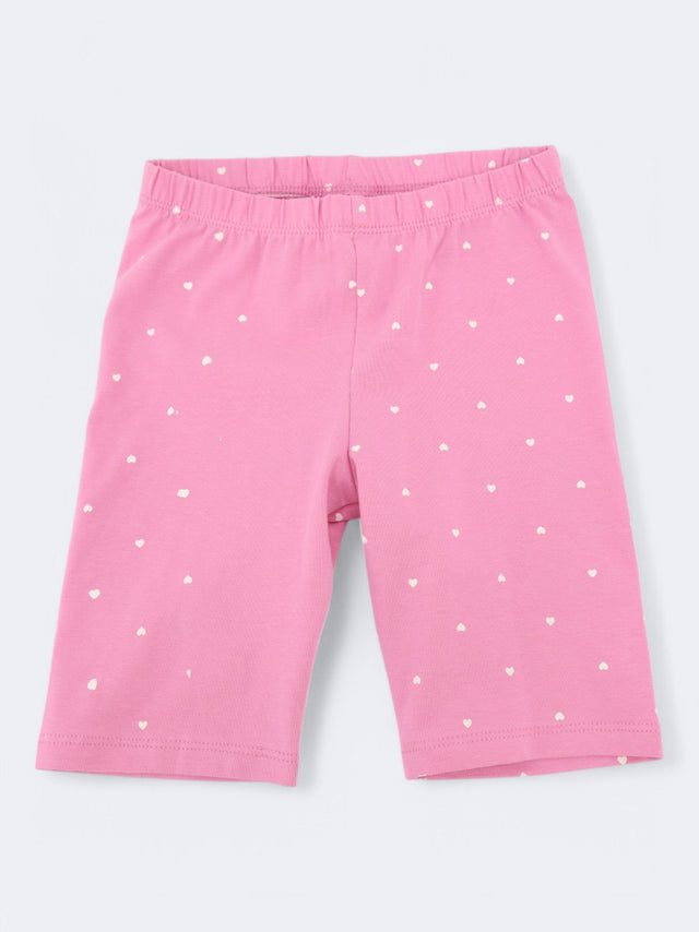 Image for Kids Girl's Heart Printed Shorts,Pink