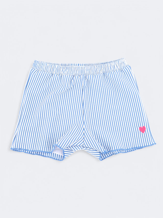 Image for Kids Girl's Striped Shorts,Blue/White