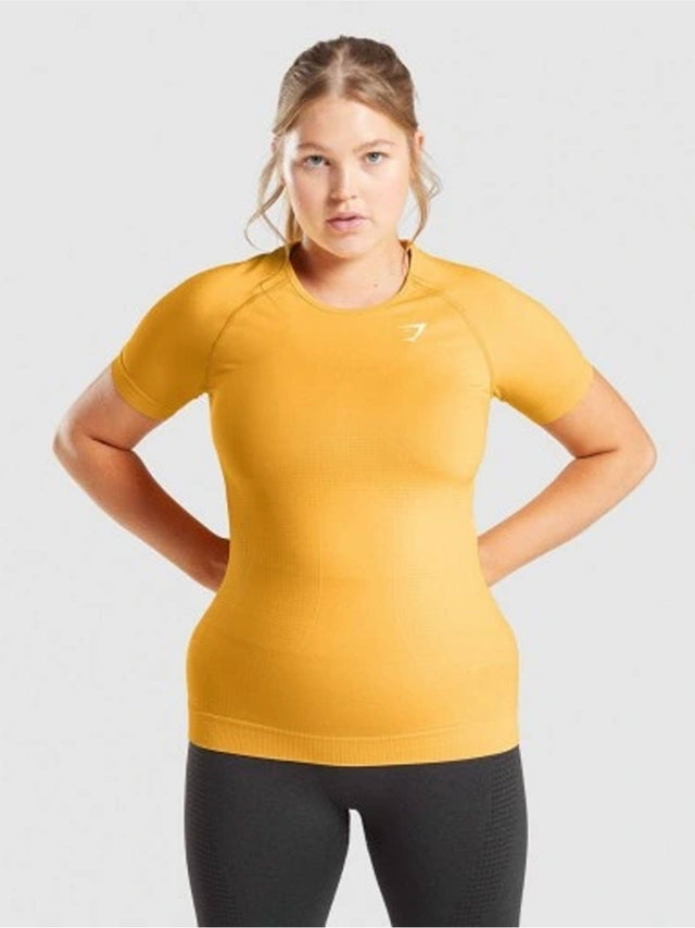 Image for Women's Brand Logo Printed Sport Top,Yellow