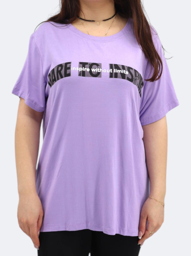 Image for Women's Printed T-Shirt,Purple